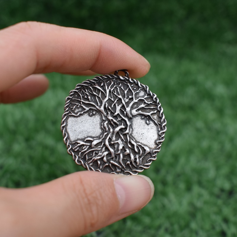 

12pcs Double Side Round The Tree of Life Keychain Charm Family Friends Pendant Jewelry Festive Party Supplies