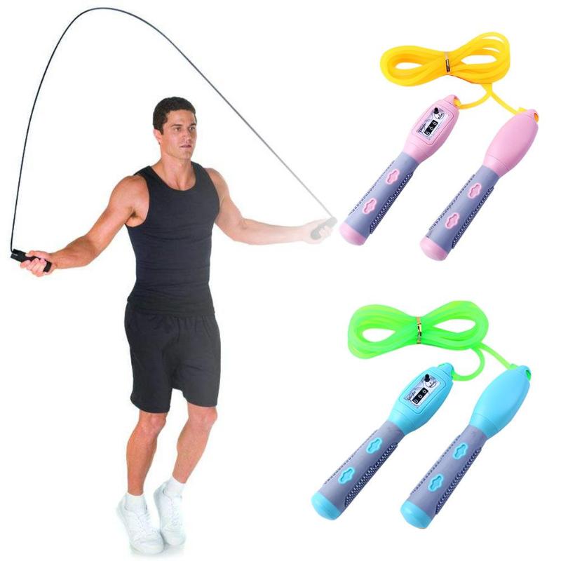 

Fitness Jump Ropes With Counter Sports Adjustable Fast Speed Counting Sponge Jump Skip Rope Skipping Wire Examination Equipment