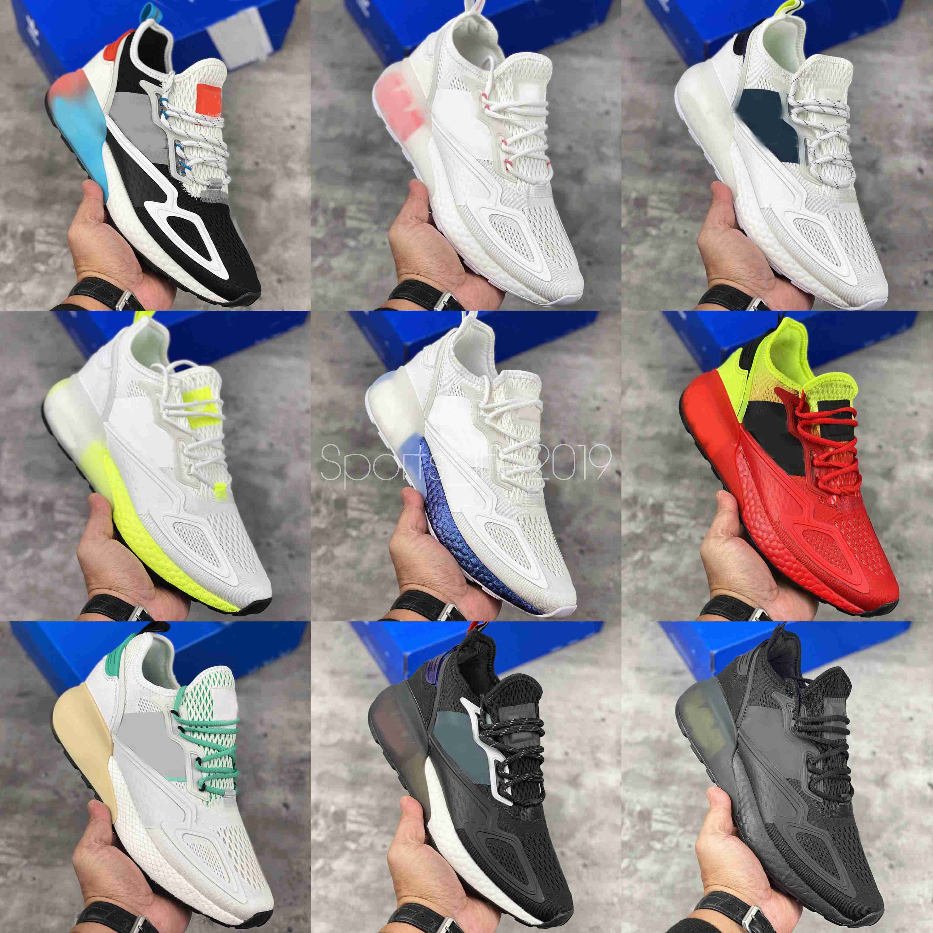 

2020 New Originals ZX 2K Run Mesh Ultra summer Fashion Running Shoes Women Mens Triple White Black Designer Sneakers 36-45, #2