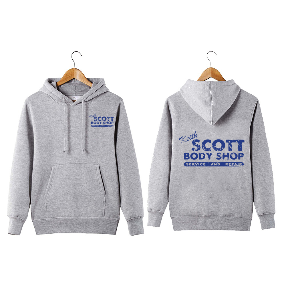 

Vintage Style Keith Scott Body Shop Pullover Hoodie one tree hill car mechanic Keith Scott Body Shop Hoodie Sweatershirt CX200807, White