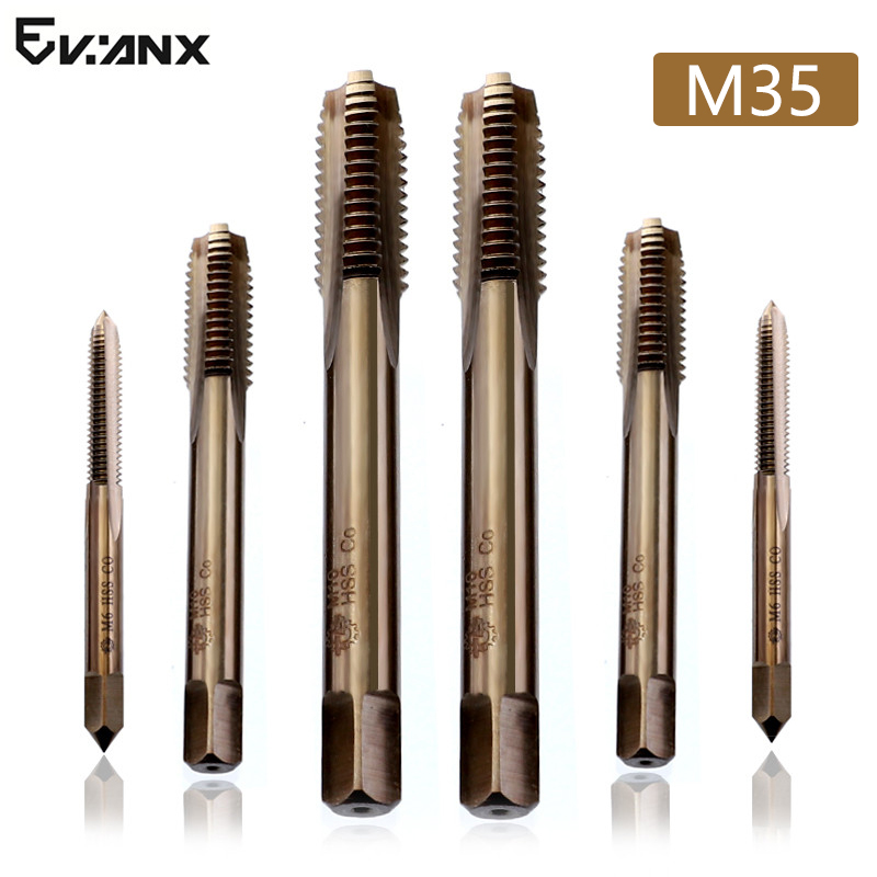

Screw Tap 3-12mm Metric Cobalt M35 HSS Plug Tap Machine Straight Flute For Stainless Steel Threading Tool