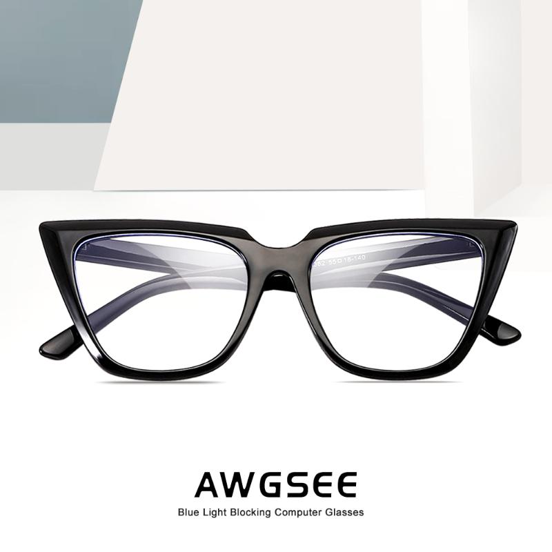 

AWGSEE Fashion Cat eye Anti Blue Light Blocking Glasses Women Casual Retro Vintage Glasses Frames Blue Light Goggles Clear Lens