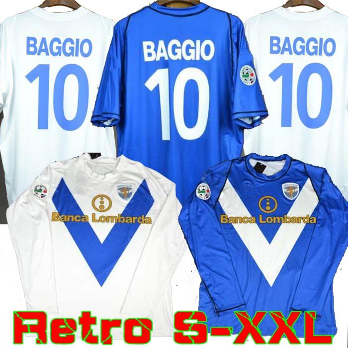 

Retro 03 04 Brescia Calcio Soccer Jerseys Caracciolo Baggio Futbol Camisas Vintage Football Camiseta Classic Shirt Kit Maillot 2003 2004, 03/04 home