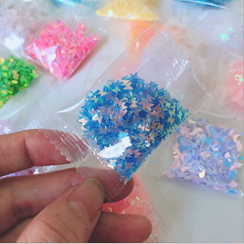 

1 Bag Mixed Color 3D Ultrathin Sequins Nail Glitter Flakes Sparkly DIY Tips Dazzling Paillette Nail Art Decorations