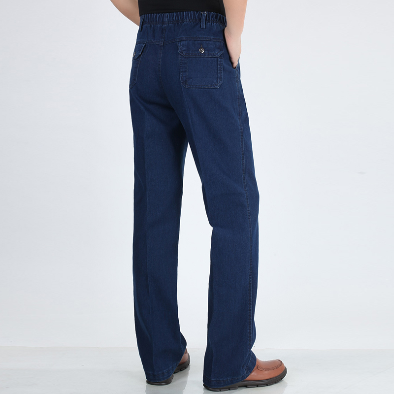 

Summer Loose Mens Jeans Thin Plus Size 5XL Casual XXXXXL Male Denim Pant Denim Trousers Straight Streetwear Man Jean High Waist, Black