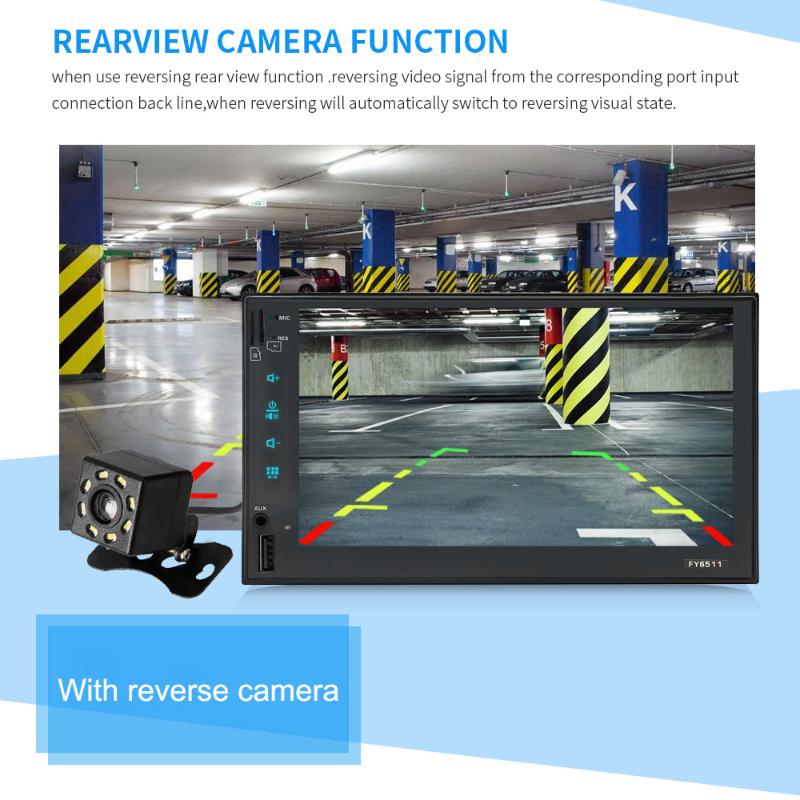 

Double Din Smart Android 6.0 Car MP5 MP3 Player 7 inch 1080P Touch Screen GPS Navigation with WiFi BT AM FM Car Multimedia