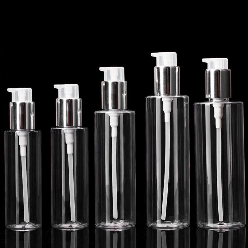 

100ml/120ml/150ml/200ml/250ml Transparent PET Lotion Bottle Plastic Pressure Pump Airless Sprayer Bottle Cosmetic Packaging