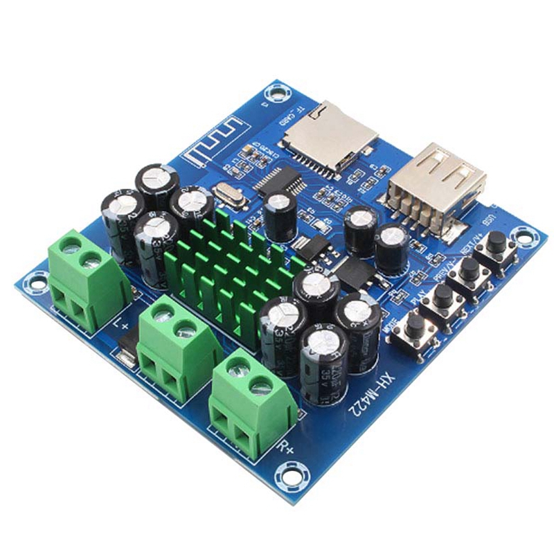 

Bluetooth 4.0 Board Stereo 50W x 2 o with Bluetooth U Disk TF Card Player 12-24V Xh-M422 C3-001