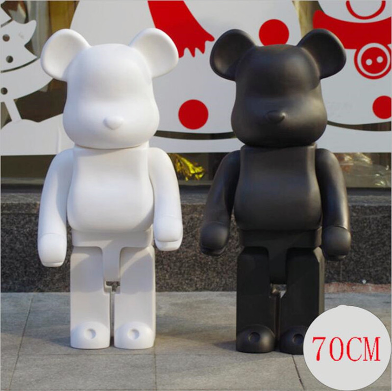 

Newest 1000% 70CM Bearbrick Evade glue Black. white and red bear figures Toy For Collectors Be@rbrick Art Work model decorations kids gift