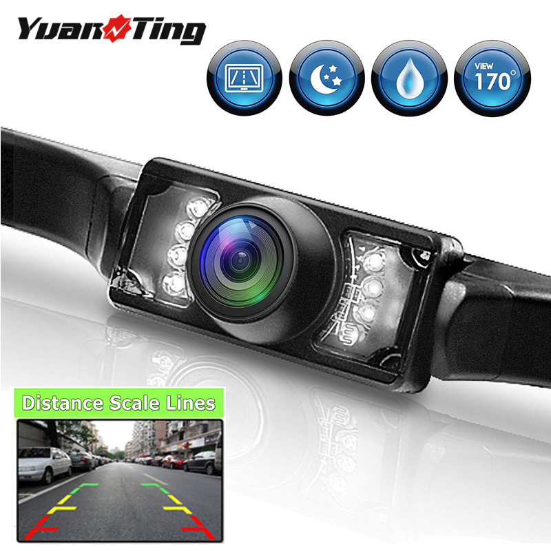 

YuanTing CMOS Waterproof Universal 170 Wide Angle US License Plate Car Rear View Backup Parking Camera IR Night Vision 7 LED HD