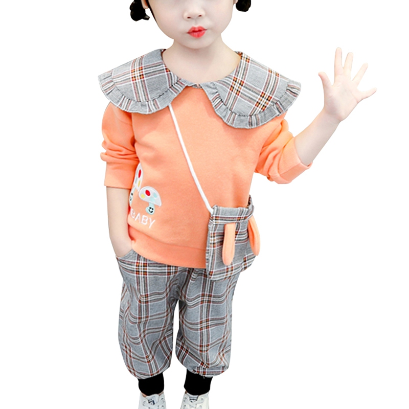 

Baby Girl Long Sleeve Suit Cotton T-shirt Shorts Two Pieces Set Casual Baby Girl Autumn Kids Clothing Set
