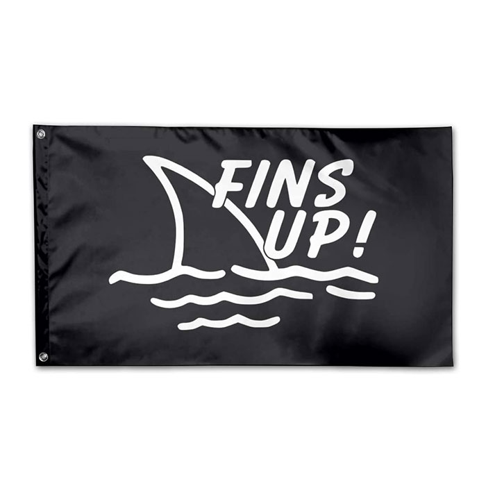 

Fins Up Flag 150x90cm 3x5ft Printing Polyester Club Team Sports Indoor With 2 Brass Grommets,Free Shipping