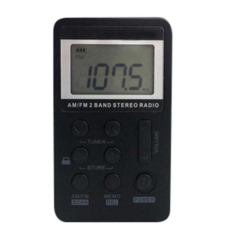

Mini Portable Radio Handheld Digital AM FM USB TF MP3 Player Speaker Rechargeable