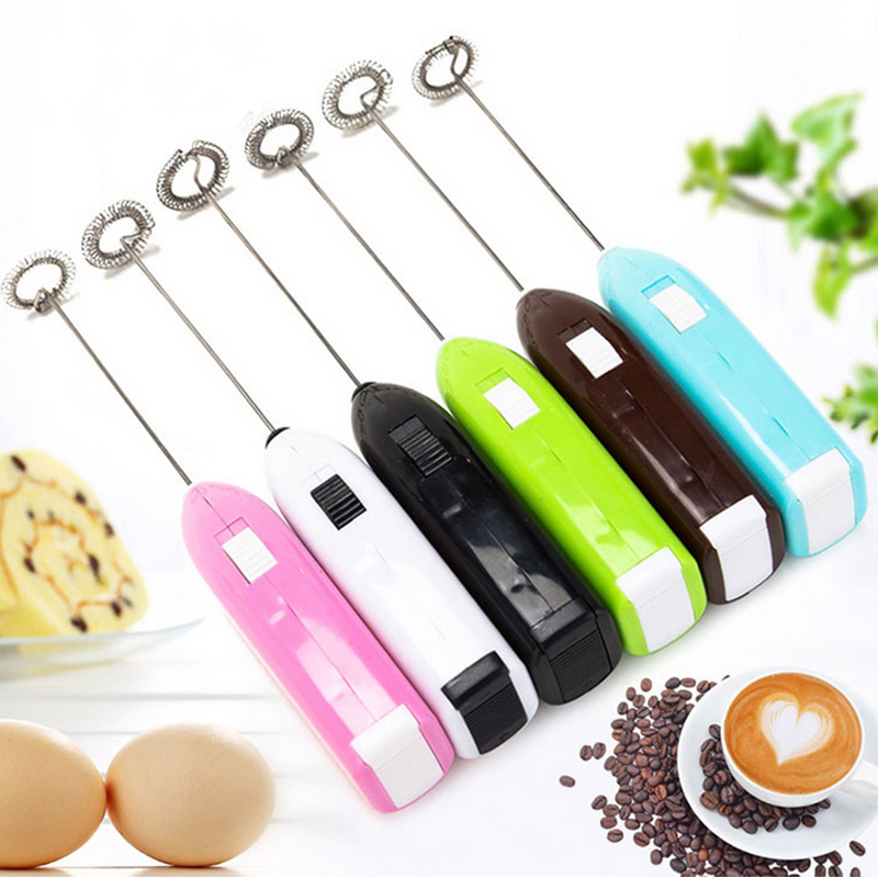 

1pc Electric Egg Beater Milk Drink Coffee Whisk Mixer Egg Beater Frother Foamer Mini Handle Stirrer Household Kitchen Supplies