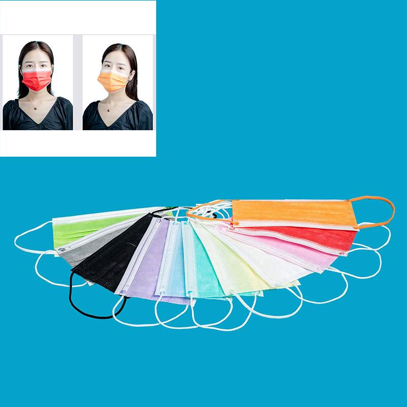 

Disposable Masks 50pcs Protection and Personal Health Mask 3-Layer Facial Cover with Earloop Mouth Face Sanitary Masks