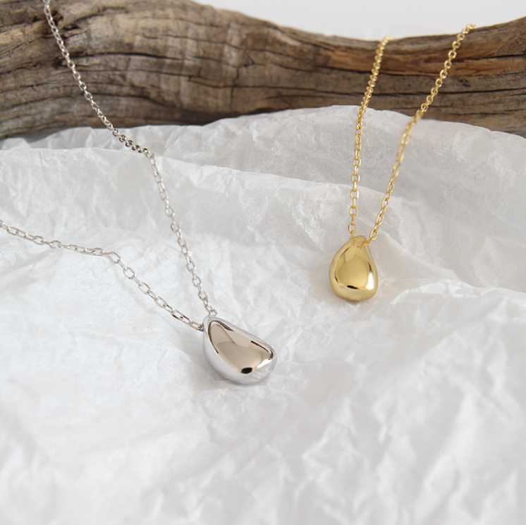 

Ramos Necklace Temperament Simple Water Drop Pendant Women Necklace Chain choker collares