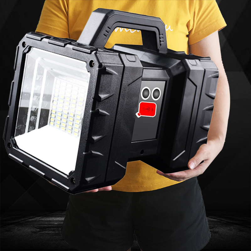 

XHP70.2 Super Bright LED Waterproof Rechargeable Double Head Searchlight Handheld Flashlight Work Light Spotlight Floodling 60W