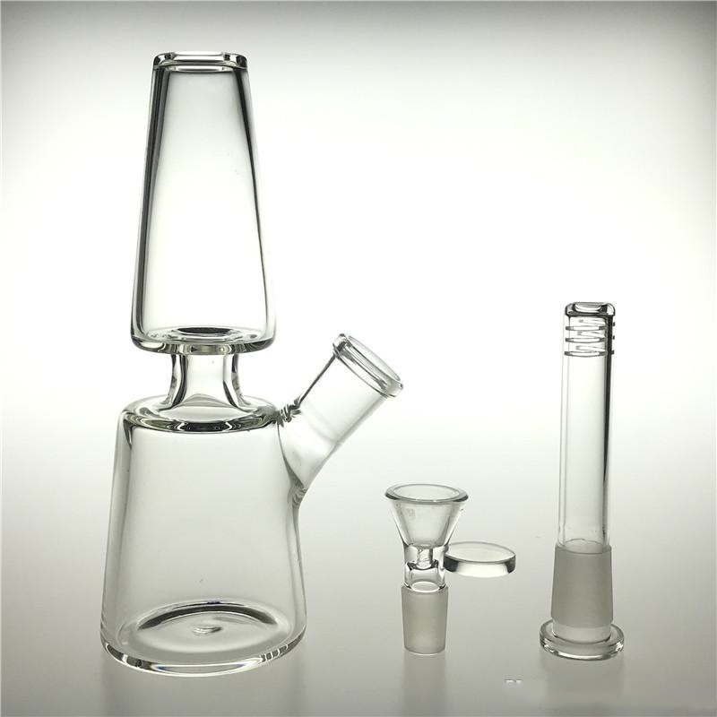 

New 7 Inch Glass Water Bongs Dab Rig with 14mm Female Downstem 14mm Male Glass Bowl Thick Recycler Beaker Bong for Water Smoking FY2308