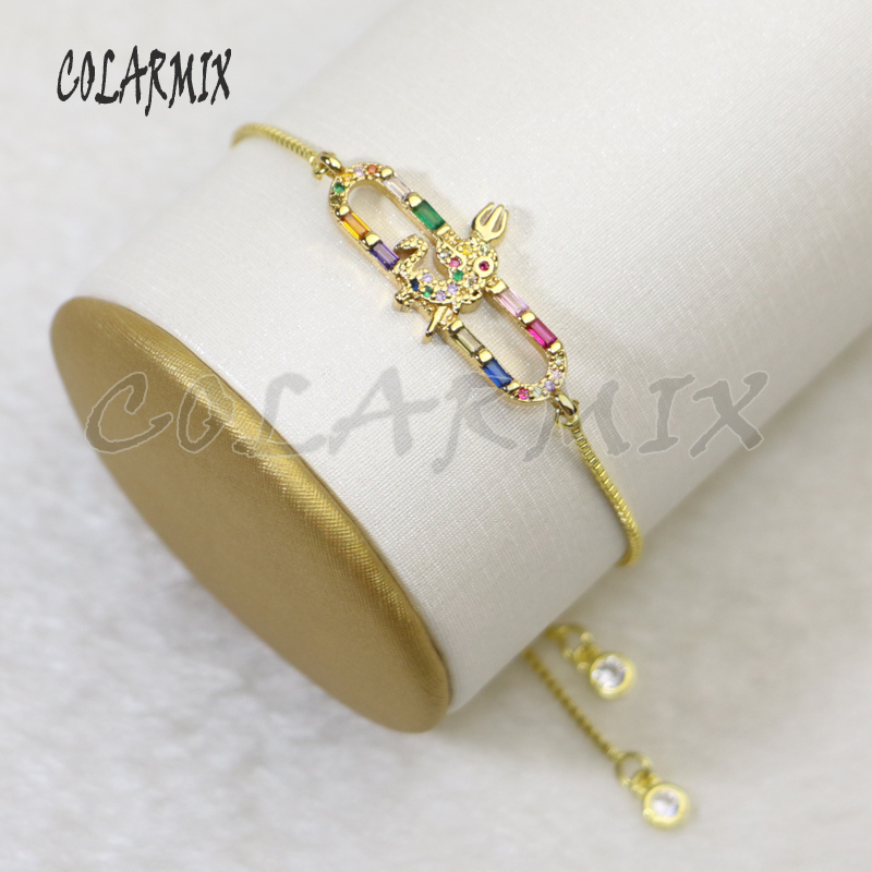 

10pcs crystal bracelets jewelry rainbow accessories bracelets connector for women fashion jewelry bangle gift 5748
