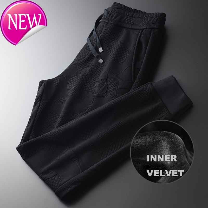 

in Men's trousers black silk cloth, black velvet, fashion, winter, smooth, tight, size, Black h w1849k