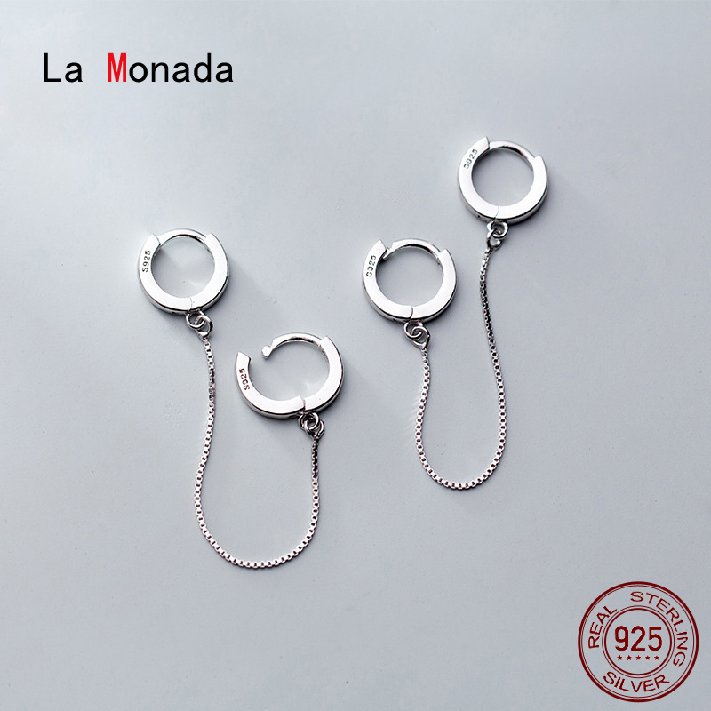 

La Monada Two Hoop Earrings For Women Silver 925 Fine Women Earrings Jewelry Minimalist Hoop 925 Sterling Silver