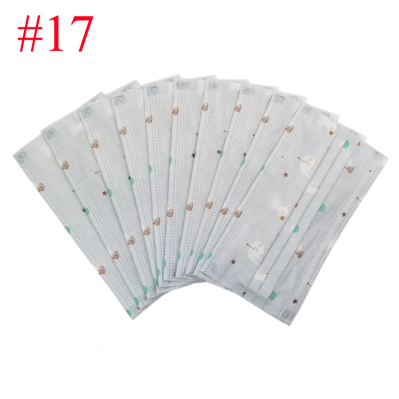

fashion face masks men women disposable cartoon printed facemask with 3 ayer protection thin breathable dustproof mask 10pcs/pack