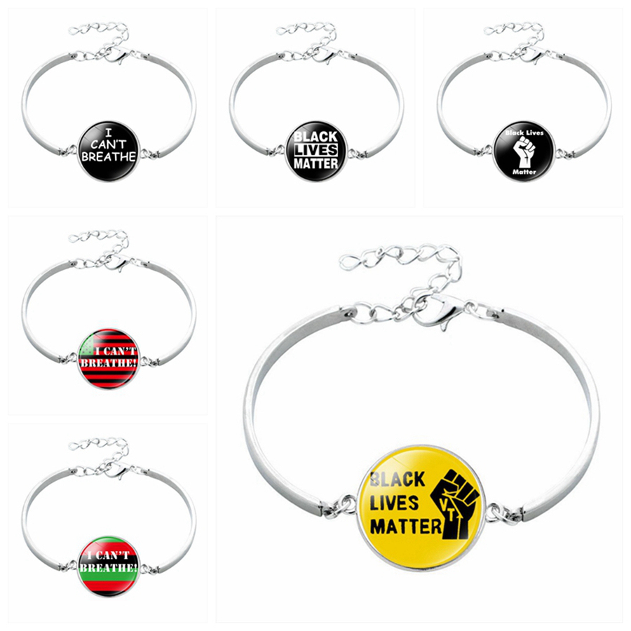 

I Can't Breathe Bracelet Black Lives Matter George Floyd American Parade Bracelet Creative Party Favor Creative Bracelet Pulsera