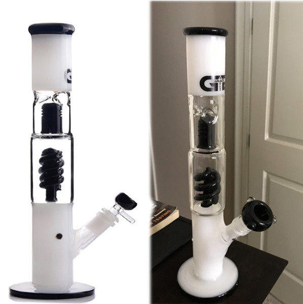 

Big Straight Tube Bong With 14mm Bowl Downstem Perc Thick Glass Bongs Water Pipes Heady Dab Rigs glass Bubbler chicha 15.7