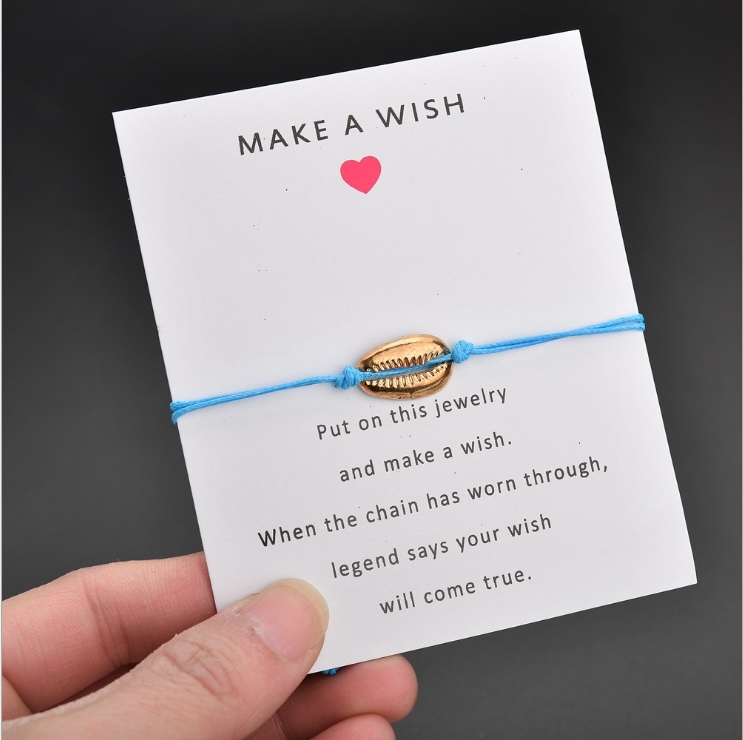 

Bracelet Simple Adjustable Rope Alloy Shell Women Bracelet Bohemia Charm Wish Bracelets Fashion Jewelry Best friend Gift