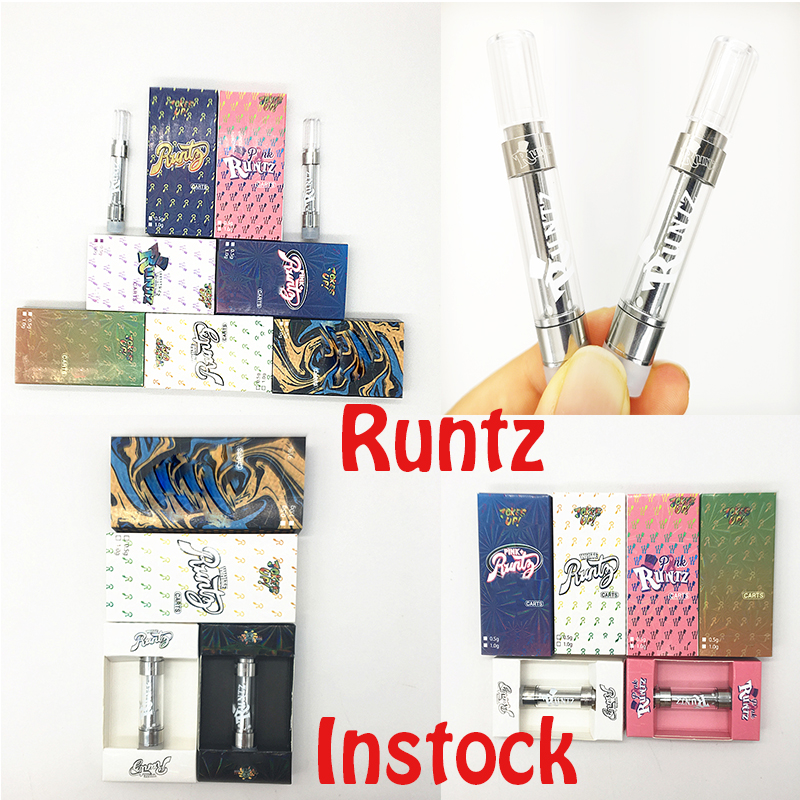 

Runtz Vapes Cartridges Packaging Carts 0.8ml 1.0ml 510 Thread Vape Pen Ceramic Coil Vaporizer Instock Hologram Box E-Cigarettes Atomizer