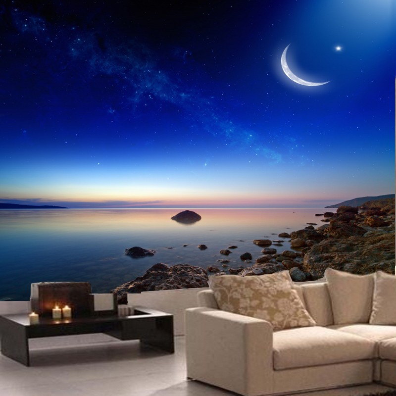 

Dropshipping Fatman Photo Wall Mural Maldives Seascape Modern Wallpaper Living Room Wall Paper Paper Papel De Parede, As pic