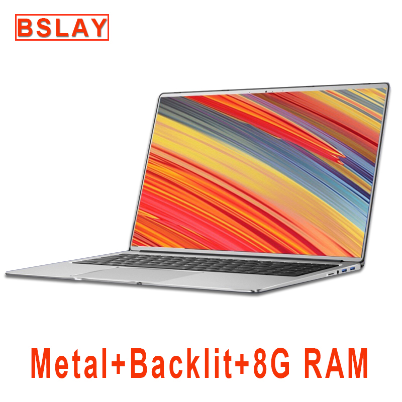 

Laptop 15.6 inch With 8G RAM 128G/256G/512G/1TB M.2 SSD Notebook Computer Laptops With Metal Body IPS Display Backlit Keyboard, Black