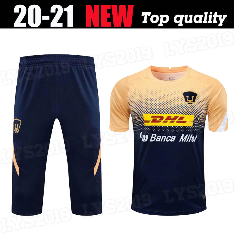 

20 21 UNAM Pre-match training suit set Soccer Jerseys FORMICA ABRAHAM Mexico camisetas de futbol Cougar Football Cortes Martinez Shirt