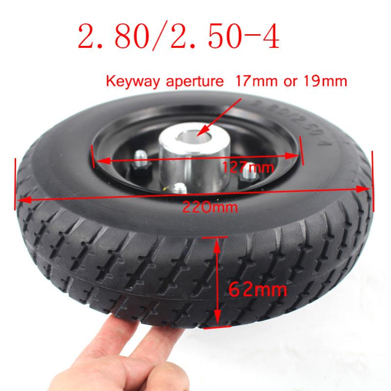 

9 Inch Wheel with Hub 2.80/2.50-4 Electric Scooter Trolley Trailer Solid Wheel Without Inner Tube Tyre and Wheelchair Solid Tire