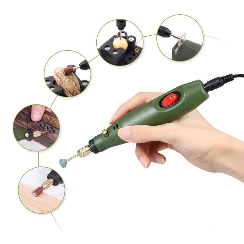 

KKmoon DC12V Multi-functional Mini Electric Grinder Set Electric Drill Grinding Rotary Tool Kit for Milling Polishing Engraving
