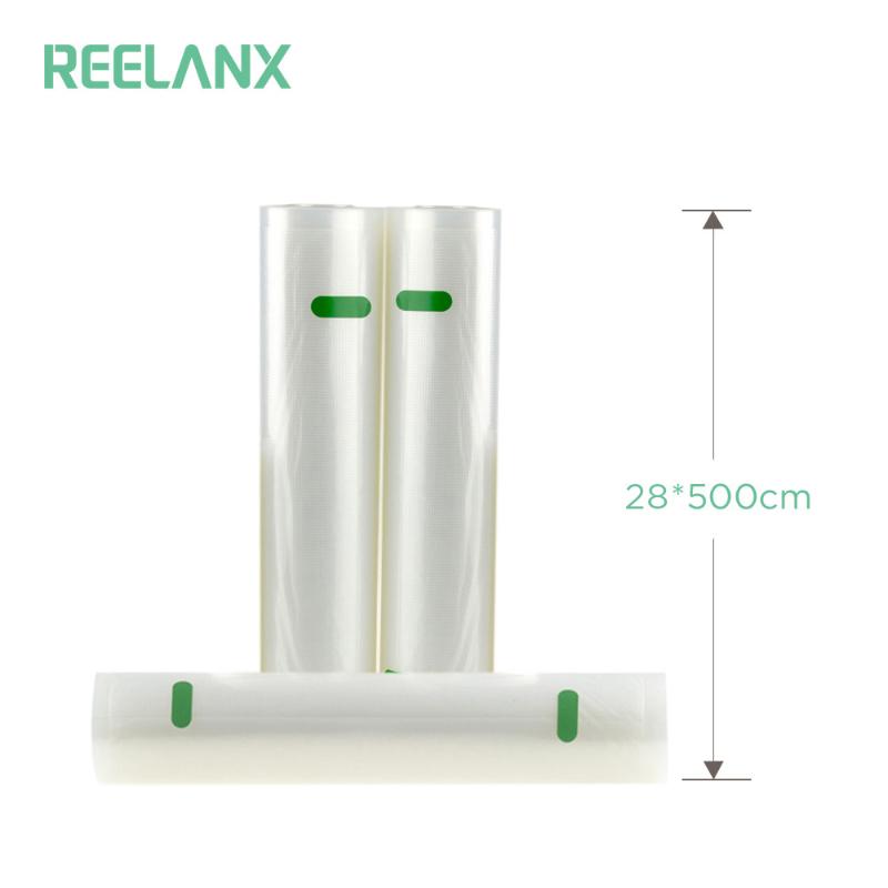 

REELANX Vacuum Bags for Vacuum Packer 1 Roll 28*500cm Storage Bag for Sealer Bags Packing Packaging