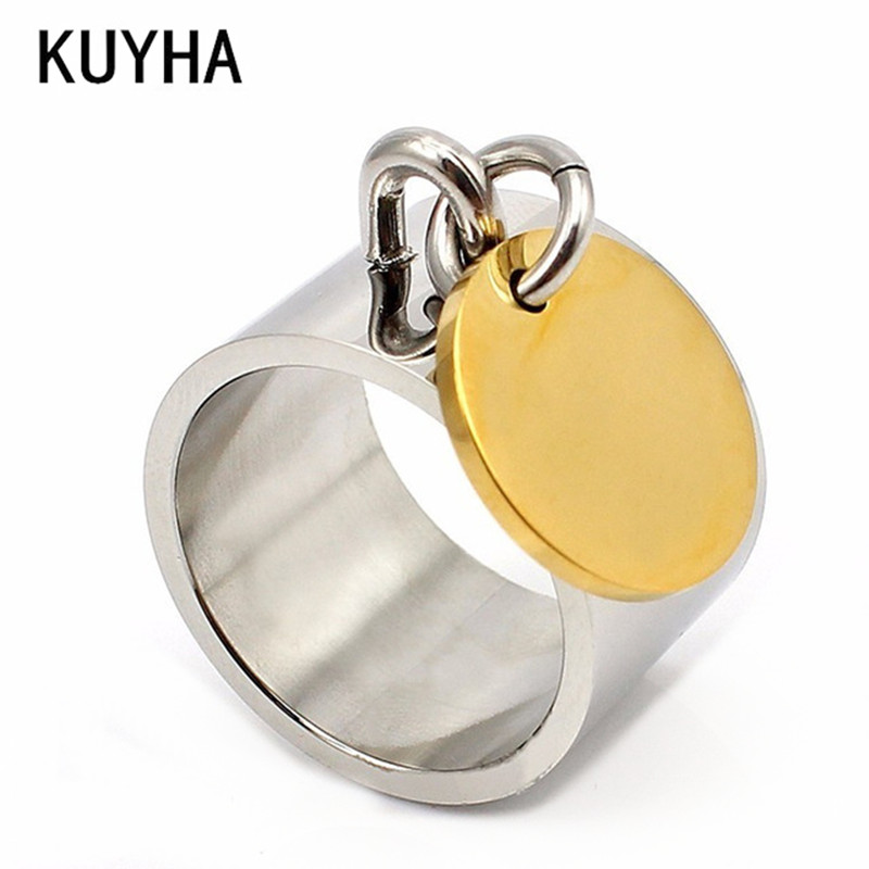 

Creative Anniversary Ring Birthday Best Friend Couple Lover DIY Engravable Jewelry Rings Present Gold for Women