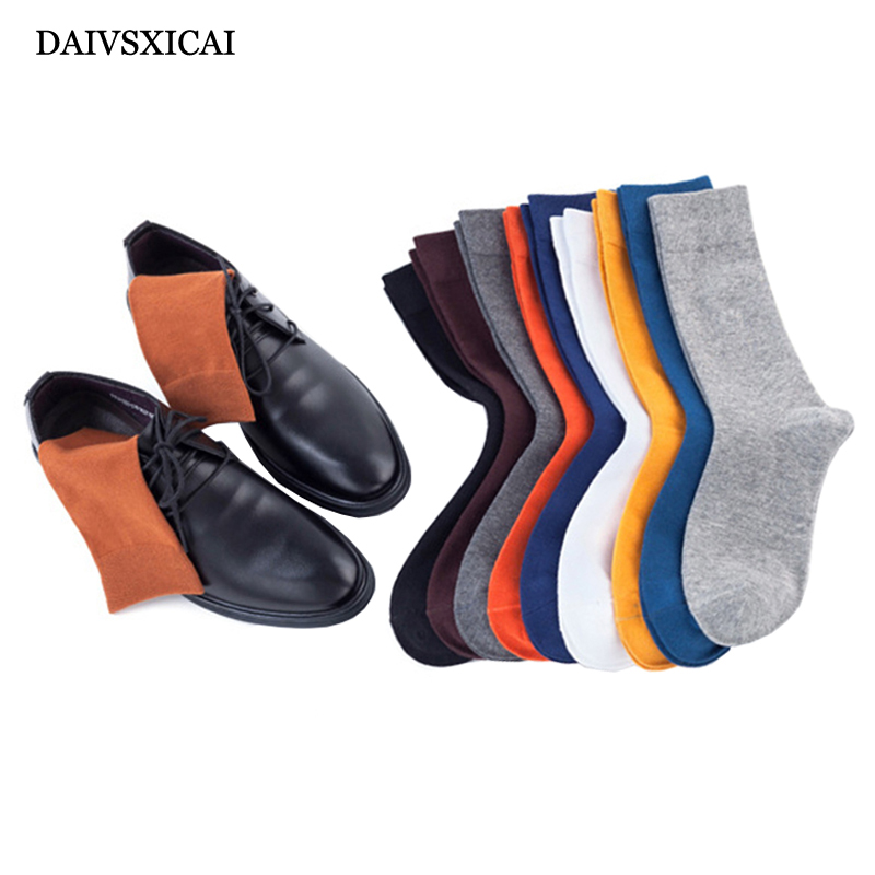 

3Pairs/lot=6pieces Solid Color Business Socks Cotton Male Autumn Winter Casual Long Tube Cotton Socks For Men, Juse g