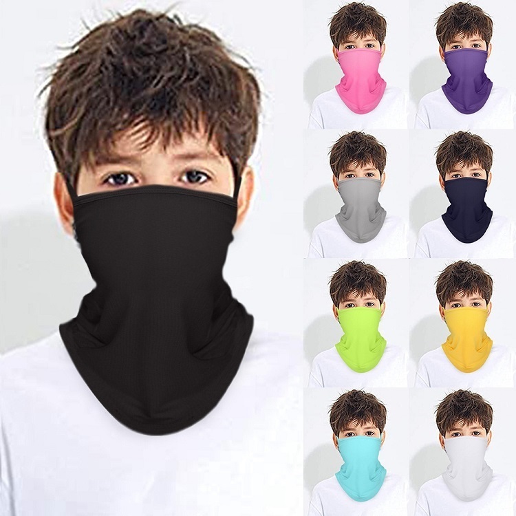 

fashion Kids Magic Scarf Solid 9 Colors Bandana Summer Outdoor Riding mask Neck Girls Boy Headband Designer Masks T2I51404