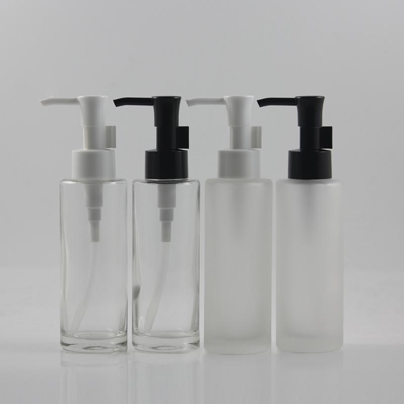 

50pcs Clear/Frosted Clear Lotion Bottle,100ml Oil Pump Bottle