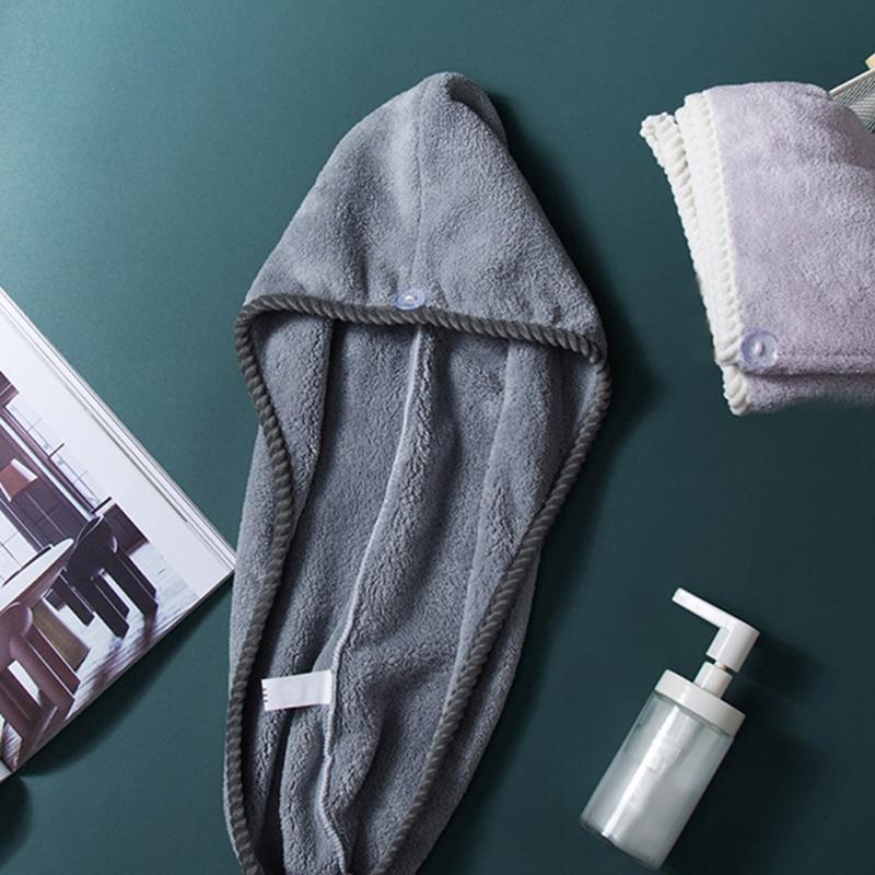 

Women Shampoo Quick Magic Dryer Microfiber Hair Quick Dry Towel Wrap Bath Hat Shower Cap Scrub Cleaning Tool Bathroom Products, Blue