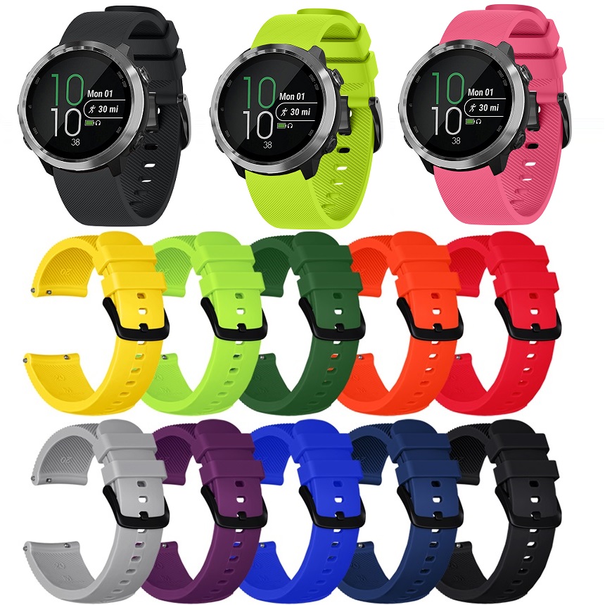 

Colorful Soft Silicone Replacement Strap for Garmin Vivoactive 3 Vivomove HR Sport Rubber Band