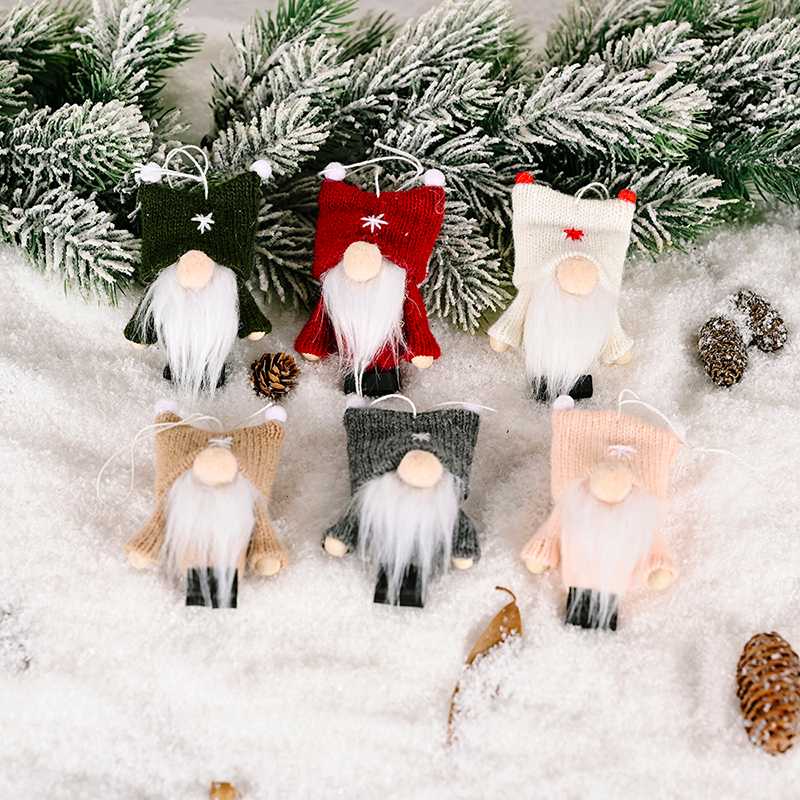 

1Pcs Creative Cute Gnome Santa Claus Doll Merry Christmas Decoration DIY Christmas Tree Ornament Kids Gift New Year Home Decor
