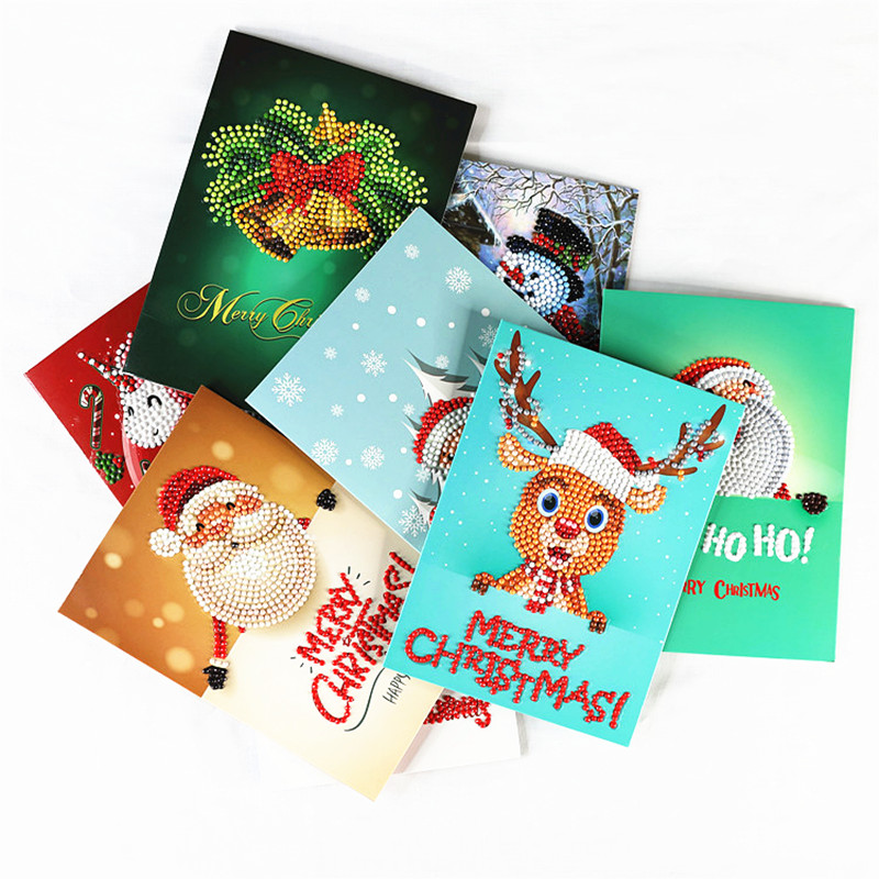 

Christmas Gifts 5D DIY Diamond Painting Greeting Card Ornaments Christmas Decor New Year 2020 Gift Card Navidad Noel Decor Natal