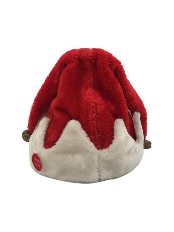 

Electric Santa Claus Hat Deocration Singing And Dancing Short Plush Cap For Christmas Cosplay Decoration