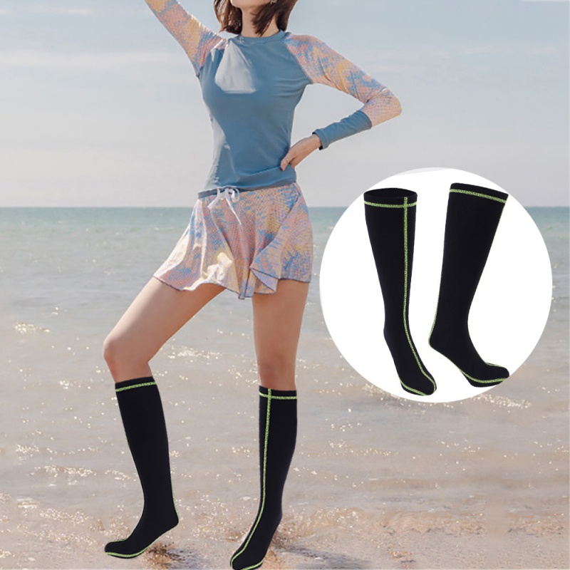 

Sports Socks Outdoor Running Cycling Long Socks Breathable Quick Dry Beach Surfing Snorkeling Over Knee Stockings x