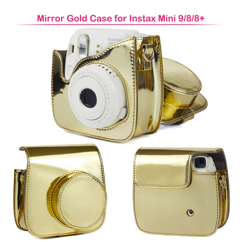 

Case For Instax Mini 9/8 Instant Film Camera, Protective PU Leather Cover Bag with Shoulder Strap, Fashion Quality Case