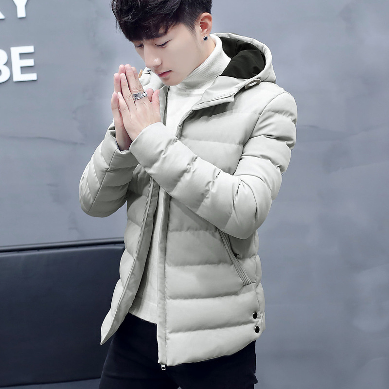 

Cotton-padded Clothes Men's Winter Jacket Cotton-padded Clothes Men's Jacket Slim Fit Hooded, Khaki