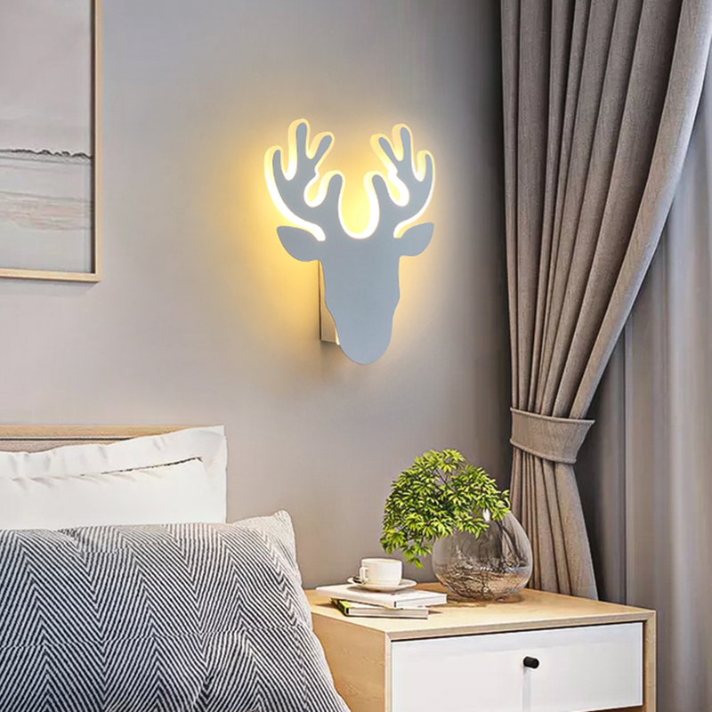 

Nordic Bedside Wall Lamp Antlers Aisle Decorative Lighting Stairs Wall Sconce Living Room Creative Light