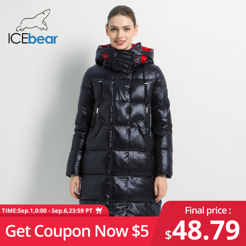 

2019 New Winter Women Jacket Fashion Woman Cotton High Quality Female Parkas Hooded Women's Coats Brand Clothing GWD19501, Black